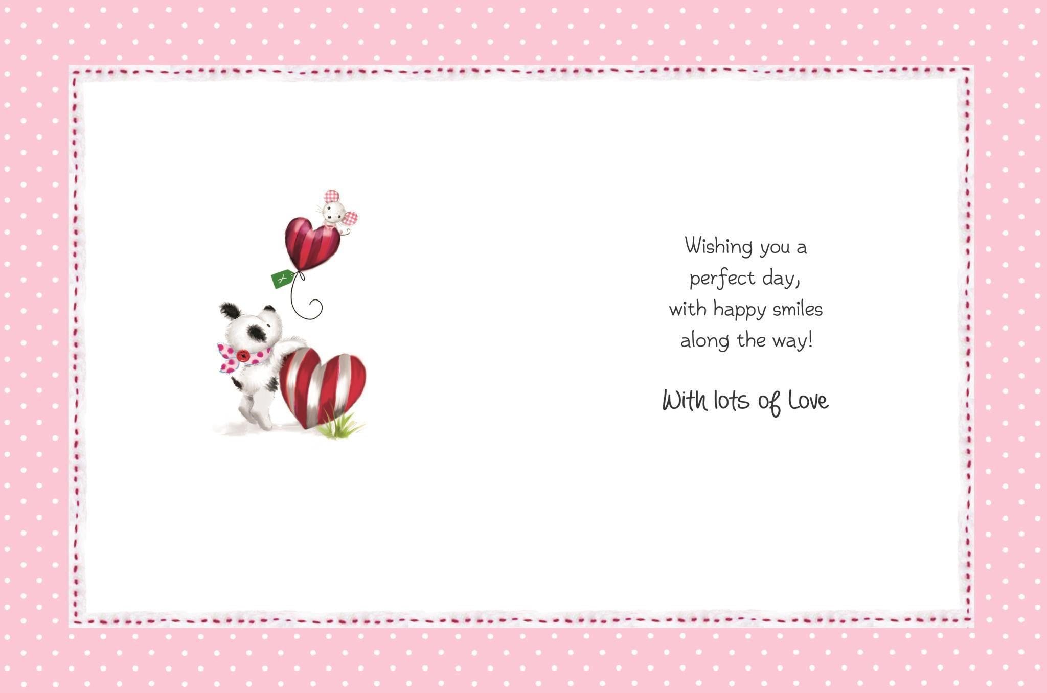 Inside of Gran Rose Birthday Cute Greetings Card